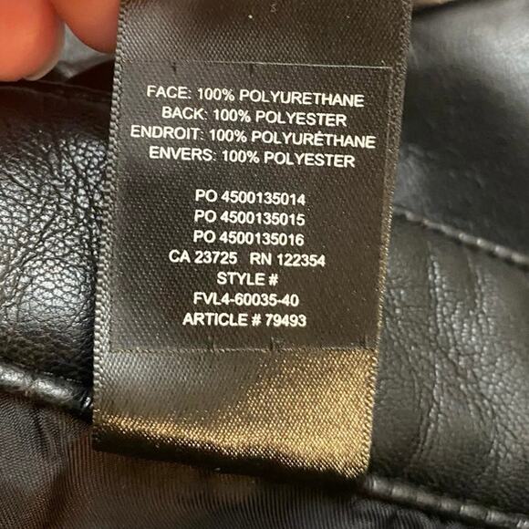 Aritzia Wilfred Melina Faux Leather Straight Leg Pants Womens Size 2 Black - Picture 8 of 8